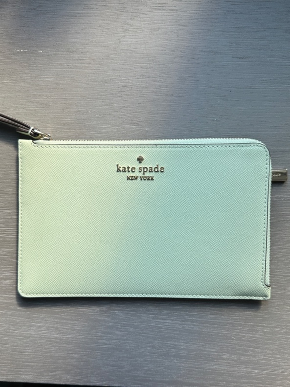 kate spade mint wristlet clutch with wrist strap
